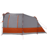 Camping Tent Tunnel 3-Person Grey and Orange Waterproof 94624