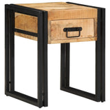 ZNTS Side Table 40x40x50 cm Solid Rough Wood Mango 4016712