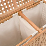 Laundry Bin 87.5x46x67 cm Solid Walnut Wood 247604