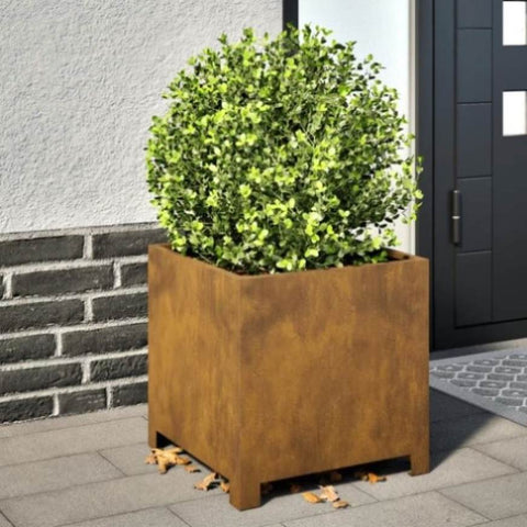 ZNTS Garden Planter 40x40x40 cm Weathering Steel 851211