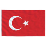 Turkey Flag and Pole 6.23 m Aluminium 3147115