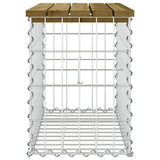 Garden Bench Gabion Design 63x31.5x42 cm Impregnated Wood Pine 834346