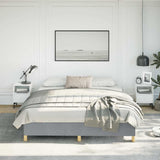 Bed Frame without Mattress Light Grey California King Fabric 347212
