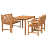 Garden Dining Set Teak Solid teak wood Medium Durable 3157163