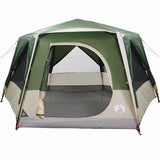 Cabin Tent 7-Person with Roof Green 400 x 350 x 212 cm 42004026