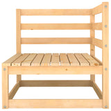Garden Lounge Set Brown Solid pinewood Medium Modular 3075439