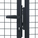Mesh Garden Gate Galvanised Steel 400x75 cm Grey 145776