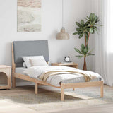 Bed frame Brown and light grey 80 x 200 cm Solid pine wood 878779
