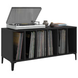 Record Cabinet Black Engineered wood, metal Medium Record Cabinet 831982