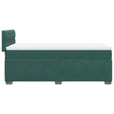 Box Spring Bed with Mattress Dark Green 90x190 cm Velvet 3286195