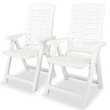 Outdoor Table And Chair White Plastic Medium Foldable 275073