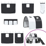 Kids'Loft Bed Frame White and Black 90 x 200 cm Metal 42020853
