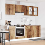 ZNTS 8 Piece Kitchen Cabinet Set Kalmar Old Wood Engineered Wood 3314849