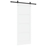 Sliding Door Manual White and black 83 x 211 cm 3333283