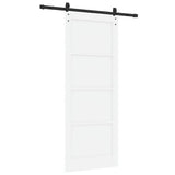 Sliding Door White 83 x 211 cm Solid Pine Wood 3333283