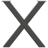 Dining Table Legs X-Shaped 3 pcs Anthracite 80x cm Steel 4012994