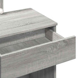 Dressing Table with LED Grey Sonoma 100x40x130 cm 848197