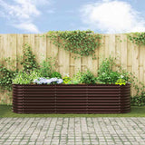 Garden Raised Bed Brown 320 x 80 x 81 cm Steel 42008133