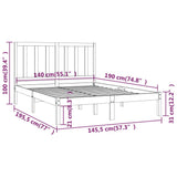 Bed Frame without Mattress Solid Wood Pine 140x190 cm 3105140
