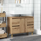 Sink Cabinet Artisan Oak 80x33x60 cm Engineered Wood 857127