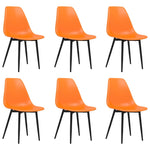 ZNTS Dining Chairs 6 pcs Orange PP 3082350