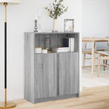 Sideboard with LED Grey Sonoma 77x34x100 cm Engineered Wood 852150