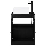 Bathroom Furniture Set Black Oak Engineered Wood 3404233