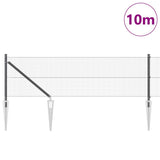 Welded Wire Fence with Spikes Steel and PVC Grey Mesh 3352157