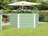 Planter Pastel Green 129 x 129 x75 cm Steel 42018233