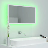 LED Bathroom Mirror White 80x8.5x37 cm Acrylic 804924