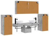 Bathroom Furniture Set 6 pcs Concrete Grey 3407122