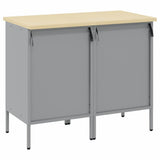 Work Cabinet with Drawer 2 pcs Red and Grey 100 x 55 x 85 cm 3321361