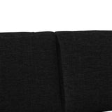 Upholstered Headboard Black 150 cm Solid Pine Wood 879116