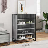 Shoe Cabinet Grey Sonoma 75x38x97.5 cm Engineered Wood and Metal 3300873