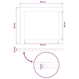 Rectangular Table Top 80 x 80 x 3.2 cm Square Solid Acacia Wood 938310