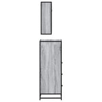 ZNTS 3 Piece Bathroom Furniture Set Grey Sonoma Engineered Wood 3301028