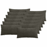 Cushion Cover 12 pcs ALMELO Anthracite 40 x 80 cm Corduroy 914625