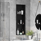 Shower Niche Black 92 x 32 x 10 cm Stainless Steel 42012678