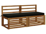 2-Piece Bench Cushions SOEST 2 pcs 100% Polyester Black 949633