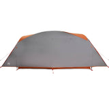 ZNTS Family Tent Tunnel 6-Person Grey and Orange Waterproof 4009574