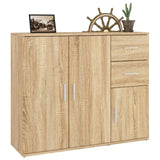 ZNTS Sideboard Sonoma Oak 91x29.5x75 cm Engineered Wood 823272