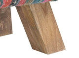 Bench 110 x 30 x 45 cm Real Leather Multicolour 42042117