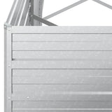Garden Raised Bed 320x80x45 cm Galvanized Steel Silver 316892