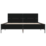 ZNTS Bed Frame without Mattress Black 120x200 cm 3279992