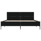 ZNTS Bed Frame without Mattress Black 120x200 cm 3279992