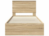 Bed Frame with Drawer Sonoma Oak 75 x 190 cm Engineer Wood 3411168