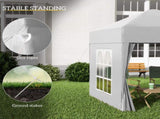2 x 2 m Garden Pop Up Gazebo, Wedding Party Tent Marquee, Water Resistant Awning Canopy with T3398P310354