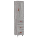 Highboard Grey Sonoma 34.5x34x180 cm Engineered Wood 3200175