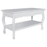 Coffee Table 2 Tiers MDF White 60629