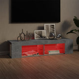 TV Cabinet with LED Lights Concrete Grey 135x39x30 cm 804233